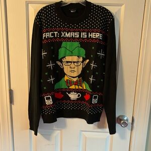 Christmas sweater The Office Dwight Schrute Black red green yellow white size L